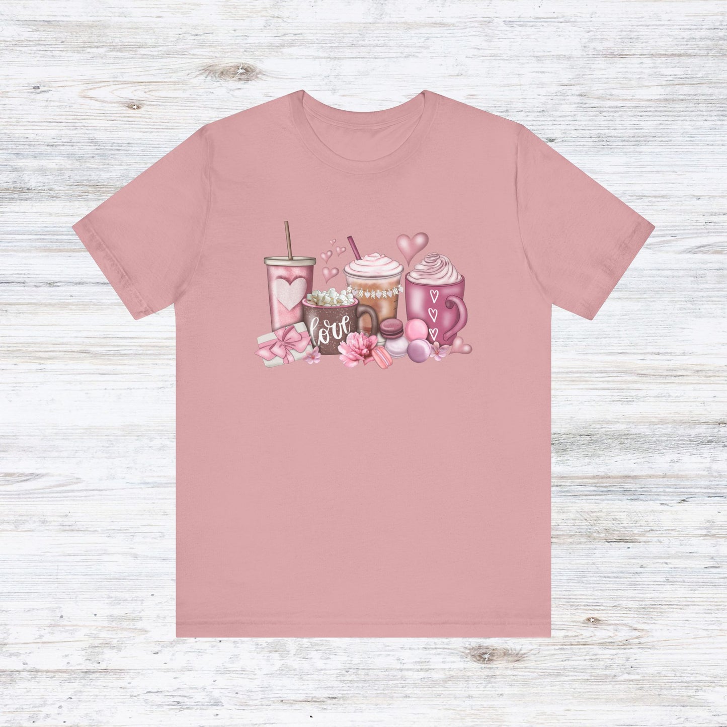 LOVE Valentines Day Coffee Unisex Jersey Short Sleeve Tee