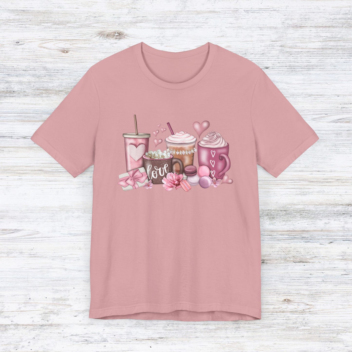 LOVE Valentines Day Coffee Unisex Jersey Short Sleeve Tee