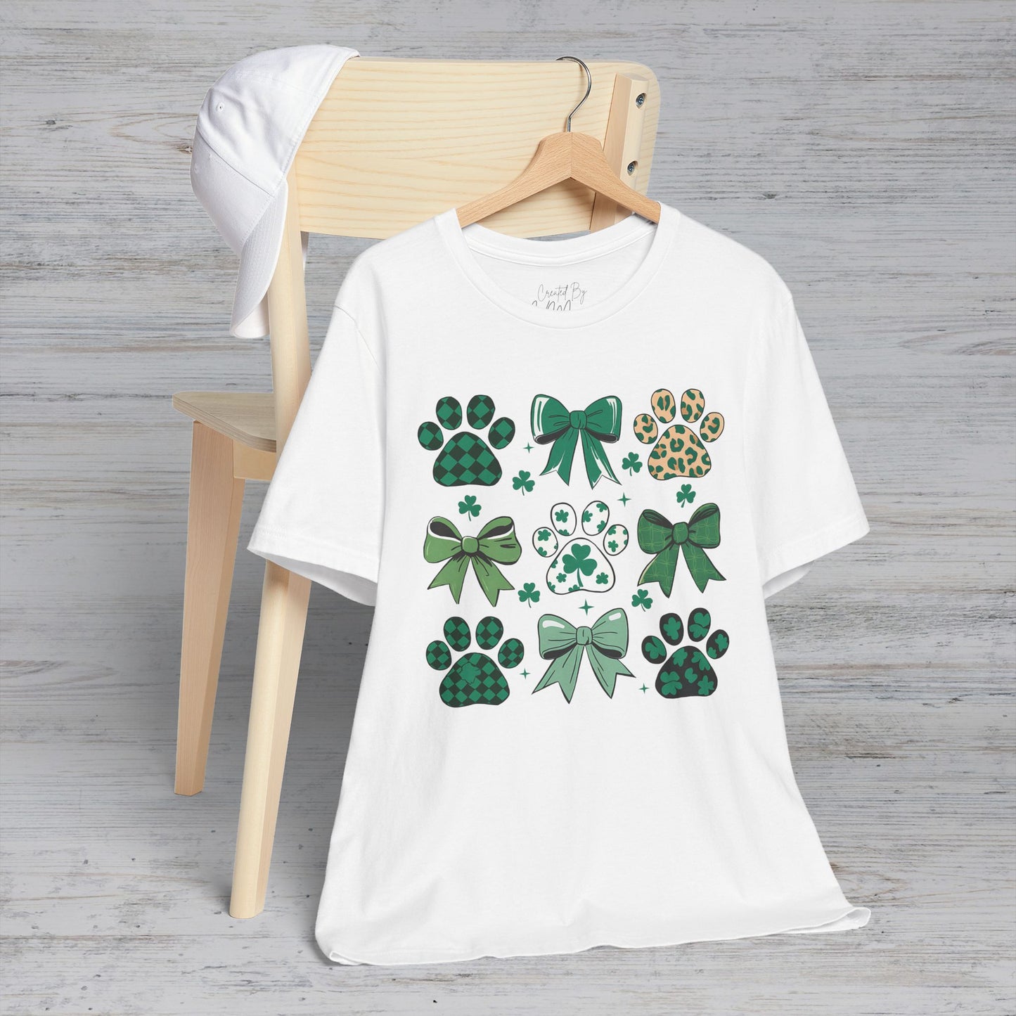 St Patrick's Day Paw Print Unisex Jersey Short Sleeve Tee