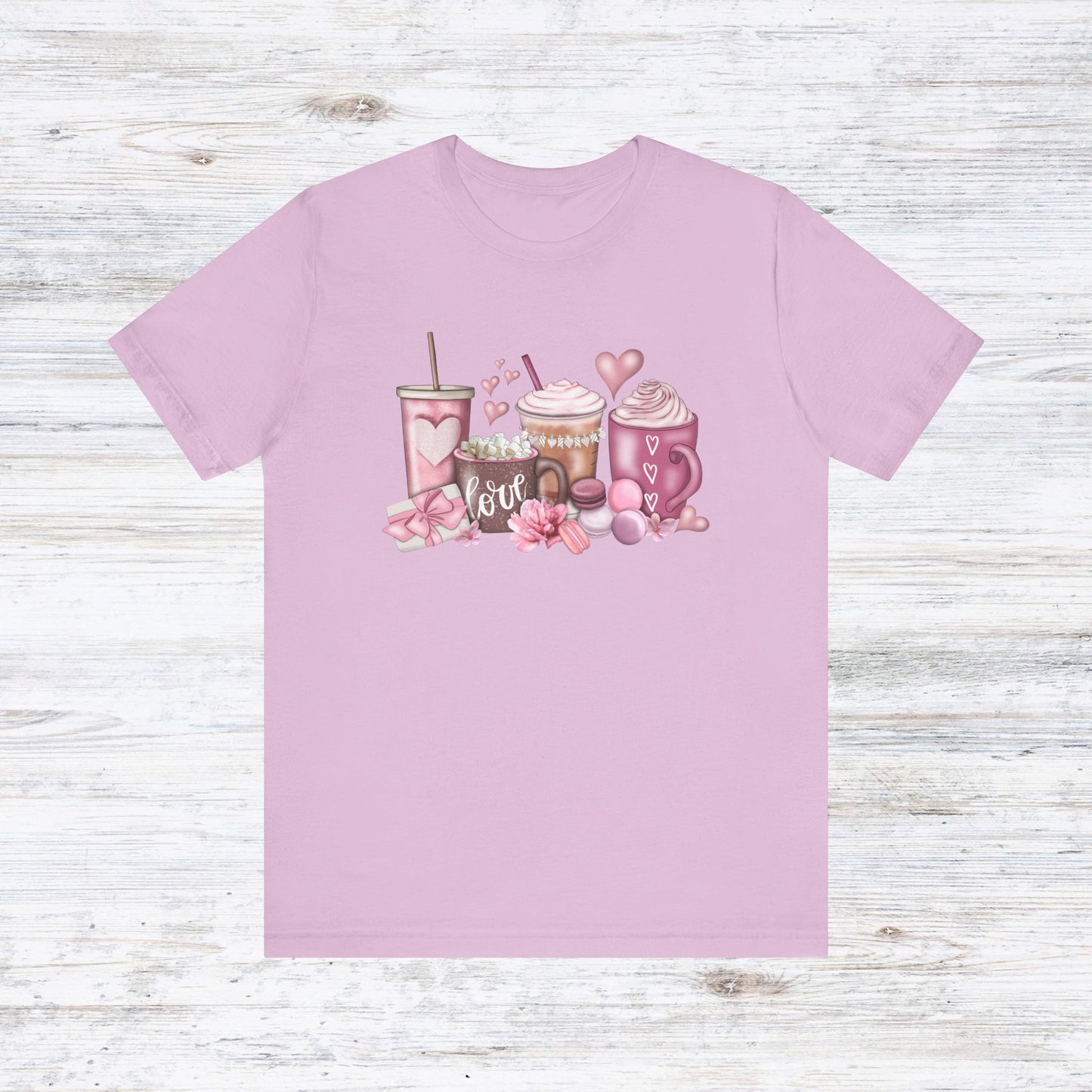 LOVE Valentines Day Coffee Unisex Jersey Short Sleeve Tee