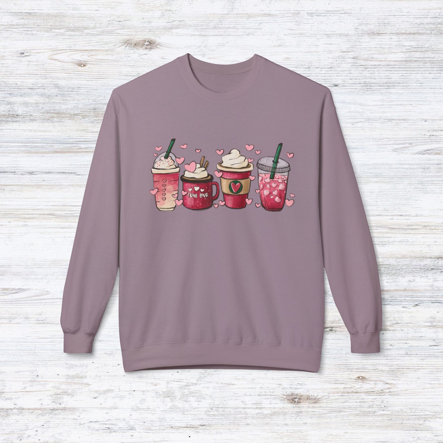 Valentines Day Coffee Unisex Midweight Softstyle Fleece Crewneck Sweatshirt