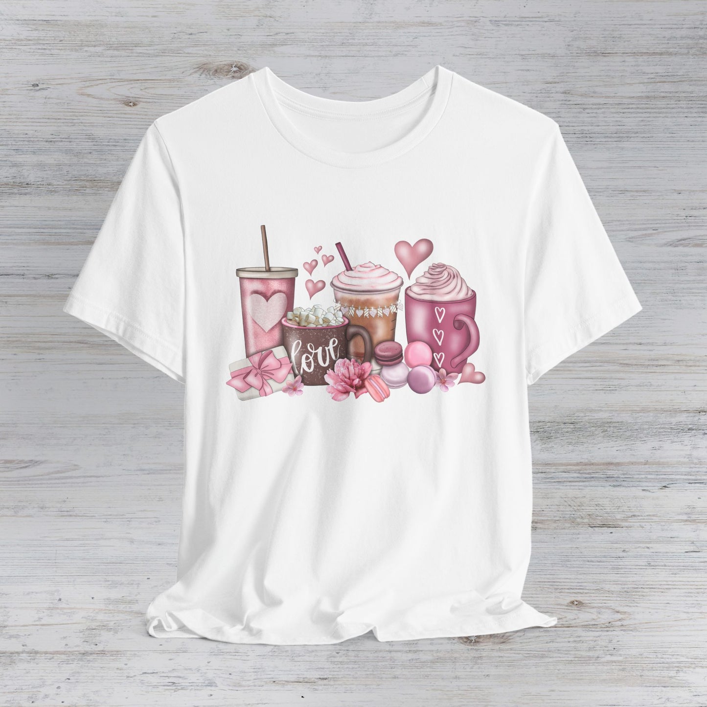 LOVE Valentines Day Coffee Unisex Jersey Short Sleeve Tee