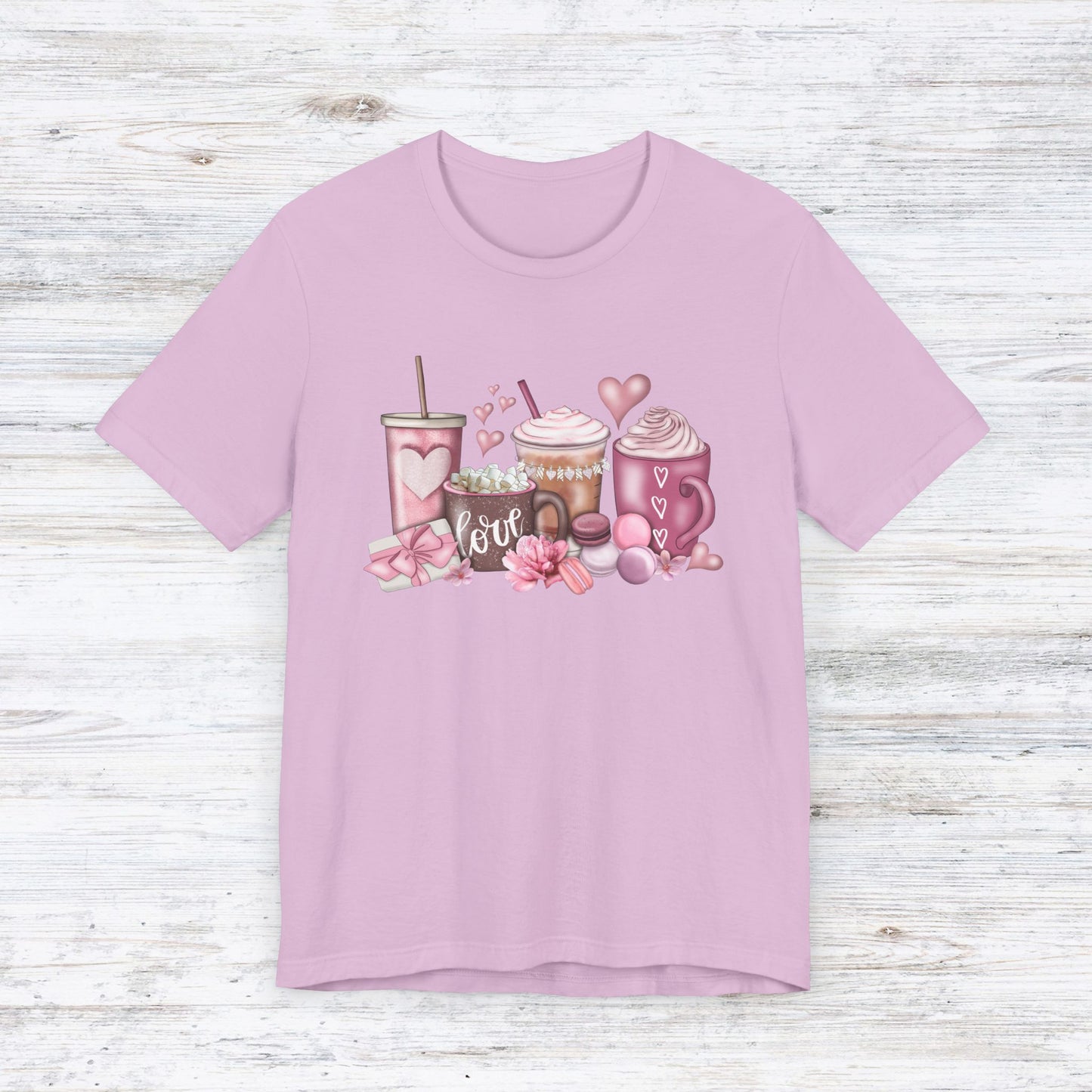 LOVE Valentines Day Coffee Unisex Jersey Short Sleeve Tee