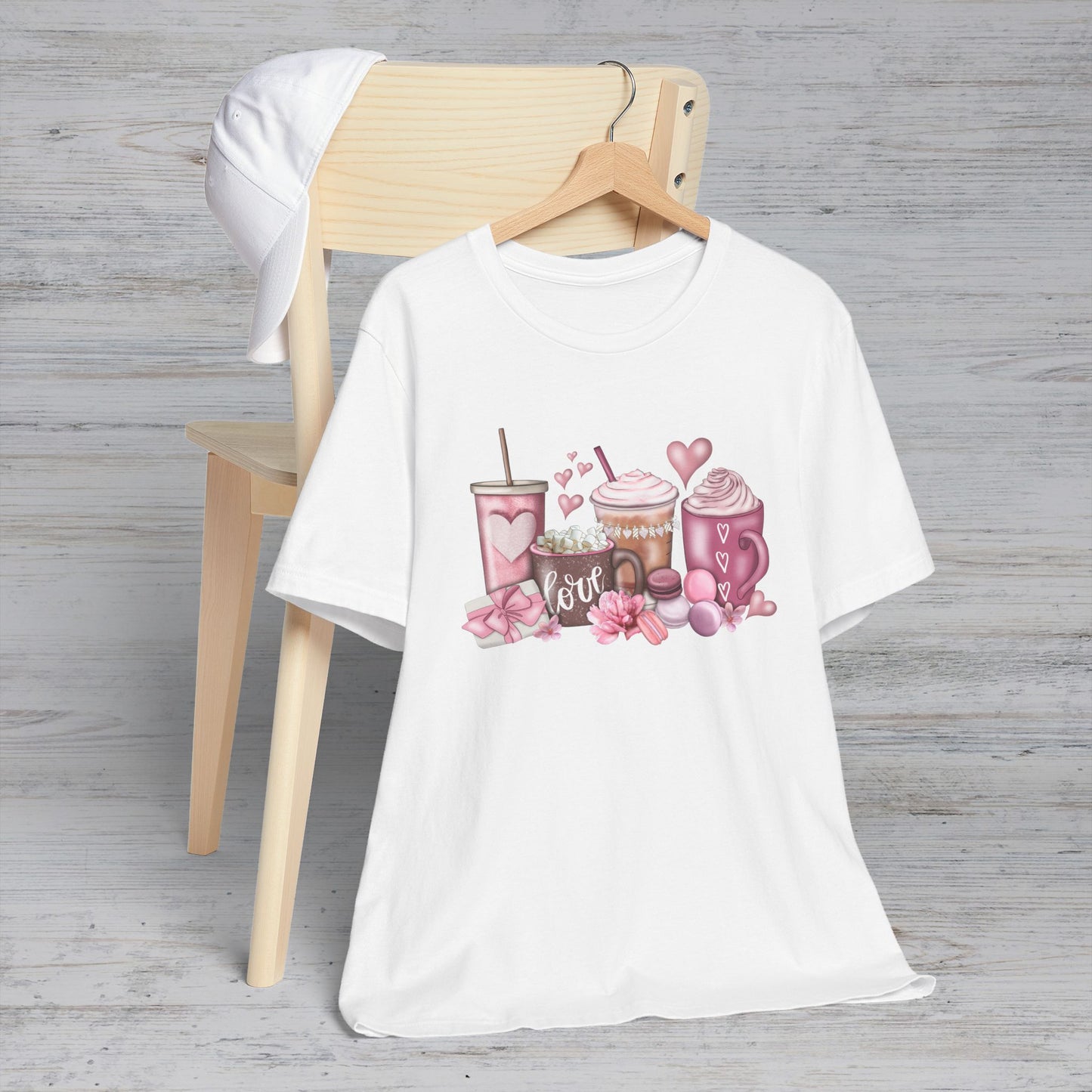 LOVE Valentines Day Coffee Unisex Jersey Short Sleeve Tee